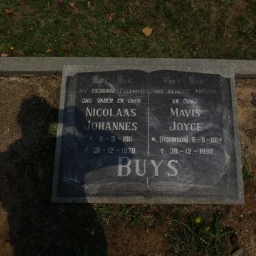 BUYS Nicolaas Johannes 1911-1978 &amp; Mavis Joyce ROBINSON 1914-1992