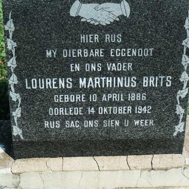 BRITS Lourens Marthinus 1886-1942