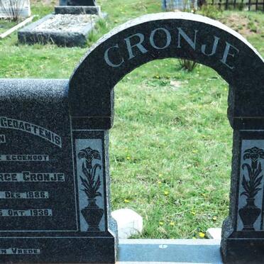 CRONJE Gideon George 1886-1936 &amp; Petronella Aletta 1888-1972