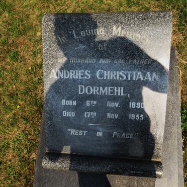 DORMEHL Andries Christiaan 1890-1955