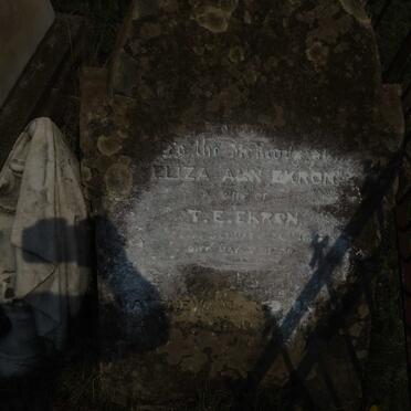 EKRON Eliza Ann 1853-1890 :: EKRON Matthew Alfred :: EKRON Eliza Ann