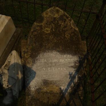 EKRON Eliza Ann 1853-1890 :: EKRON Matthew Alfred 1883-1883