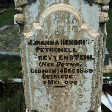 GREYVENSTEIN Johannes Petrus Jacobus 1836-1912 &amp; Johanna Hendrika Petronella BOTHA 1839-1892