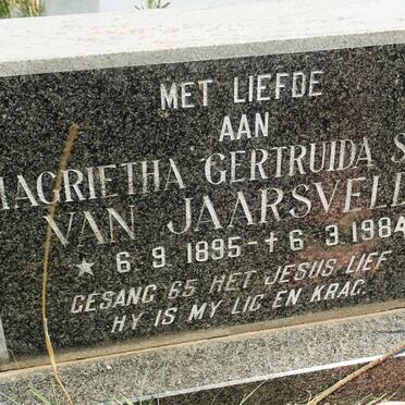 JAARSVELD Magrietha Gertruida Sofia, van 1895-1984