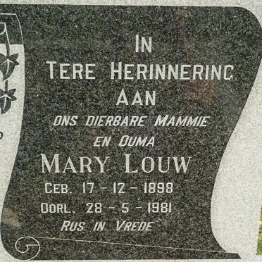 LOUW Mary 1898-1981