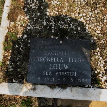 LOUW Magdalena Petronella nee VORSTER 1901-1984