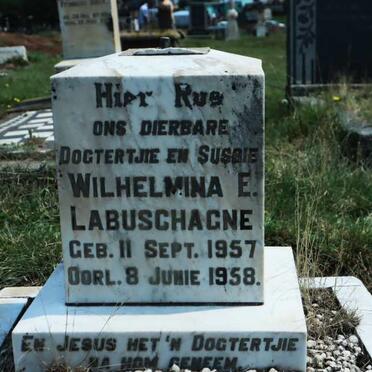 LABUSCHAGNE Wilhelmina E. 1957-1958