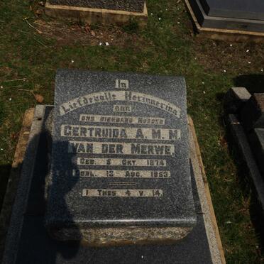MERWE Gertruida A.M.M., van der 1874-1953