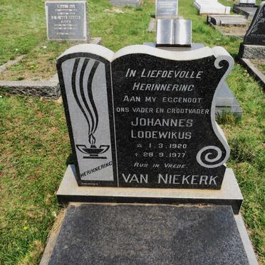 NIEKERK Johannes Lodewikus, van 1920-1977