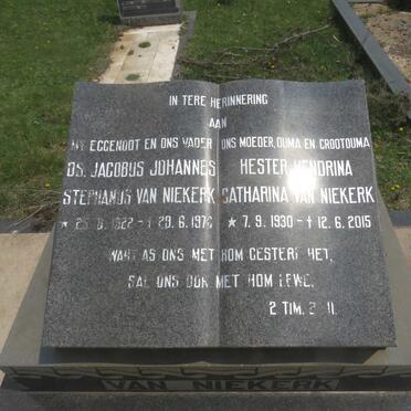 NIEKERK Jacobus Johannes Stephanus, van 1922-1976 &amp; Hester Hendrina Catharina 1930-2015