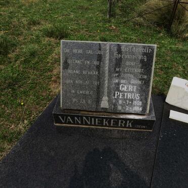 NIEKERK Gert Petrus, van 1859-1984