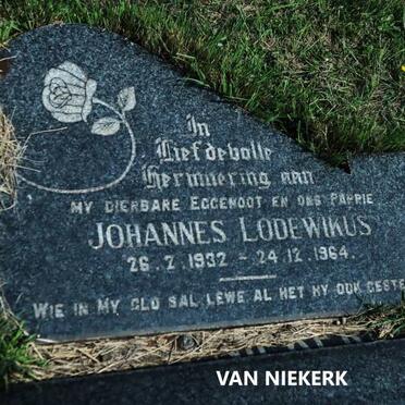 NIEKERK Johannes Lodewikus, van 1932-1964