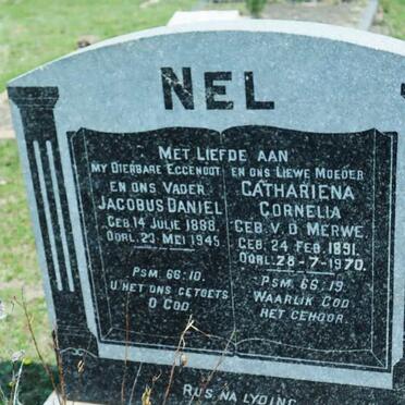 NEL Jacobus Daniel 1888-1945 &amp; Cathariena Cornelia nee VAN DER MERWE 1891-1970