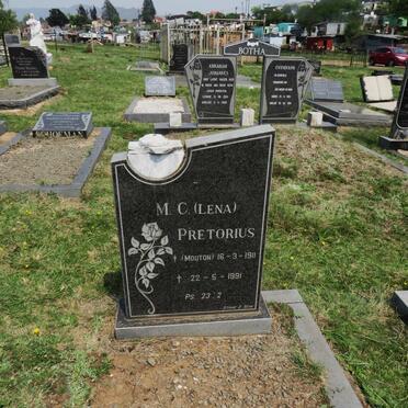 PRETORIUS M.C. nee MOUTON 1911-1991