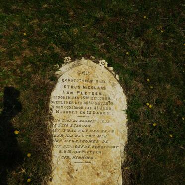 PLETSEN Petrus Nicolaas, van 1858-1899