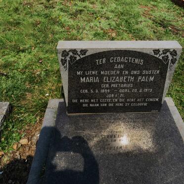 PALM Maria Elizabeth nee PRETORIUS 1894-1973