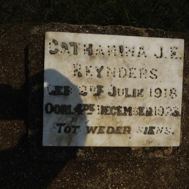 REYNDERS Catharina J.E. 1918-1923