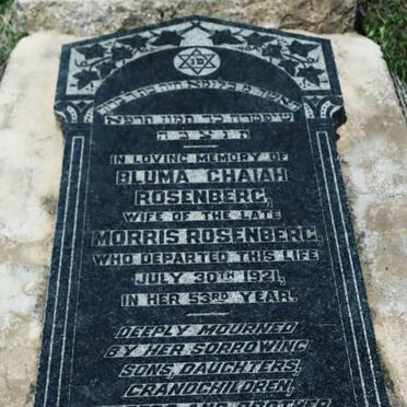 ROSENBERG Bluma Chaiah -1921