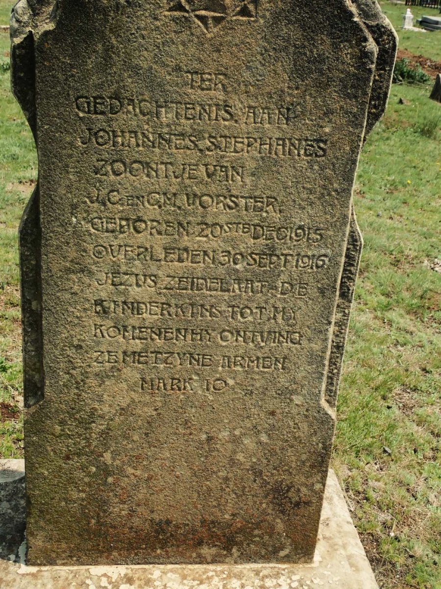 VORSTER Johannes Stephanes 1915-1916