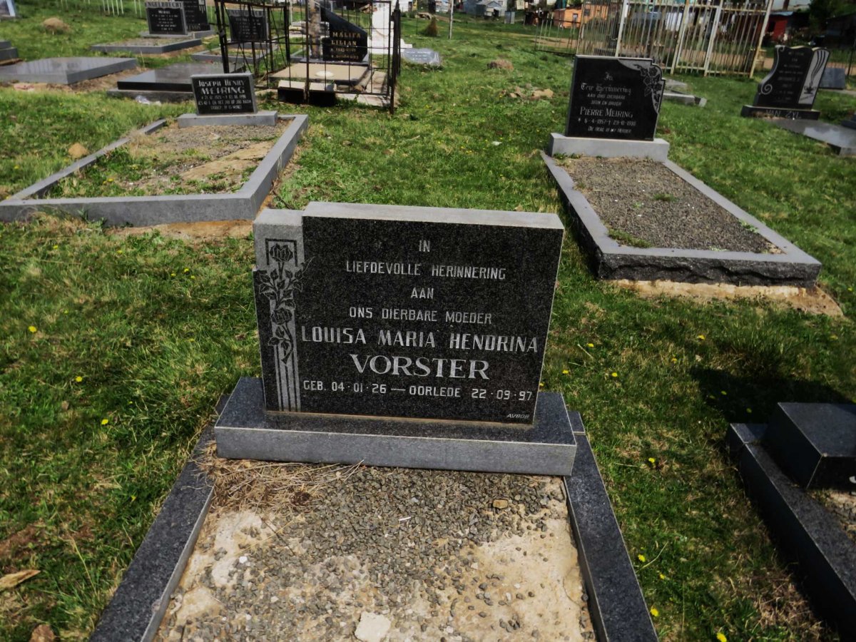 VORSTER Louisa Maria Hendrina 1926-1997