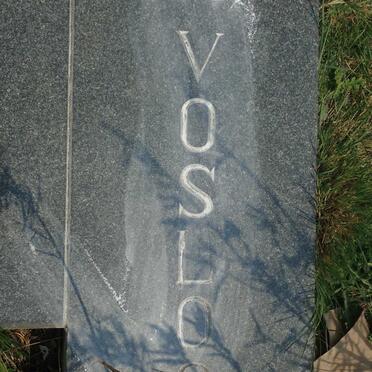 VOSLOO Johannes Arnoldus 1899-1966 &amp; Wilhelmina Milton GREEN 1904-1999