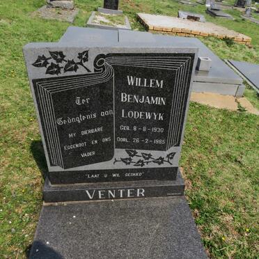VENTER Willem Benjamin Lodewyk 1930-1985