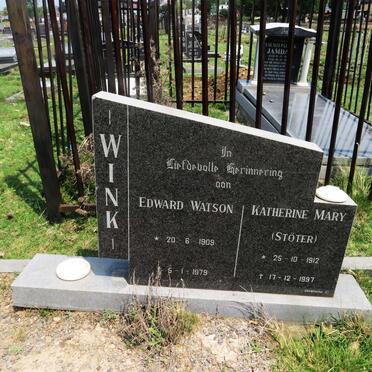 WINK Edward Watson 1909-1979 &amp; Katherine Mary STOTER 1912-1997