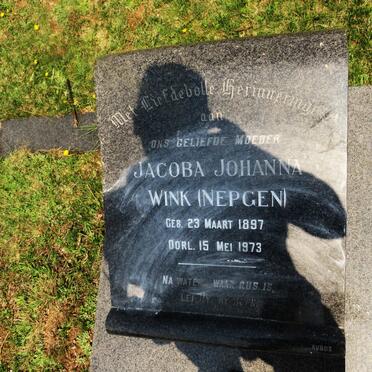 WINK Jacoba Johanna nee NEPGEN 1897-1973