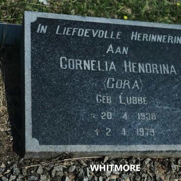 WHITEMORE Cornelia Hendrina nee LUBBE 1938-1979