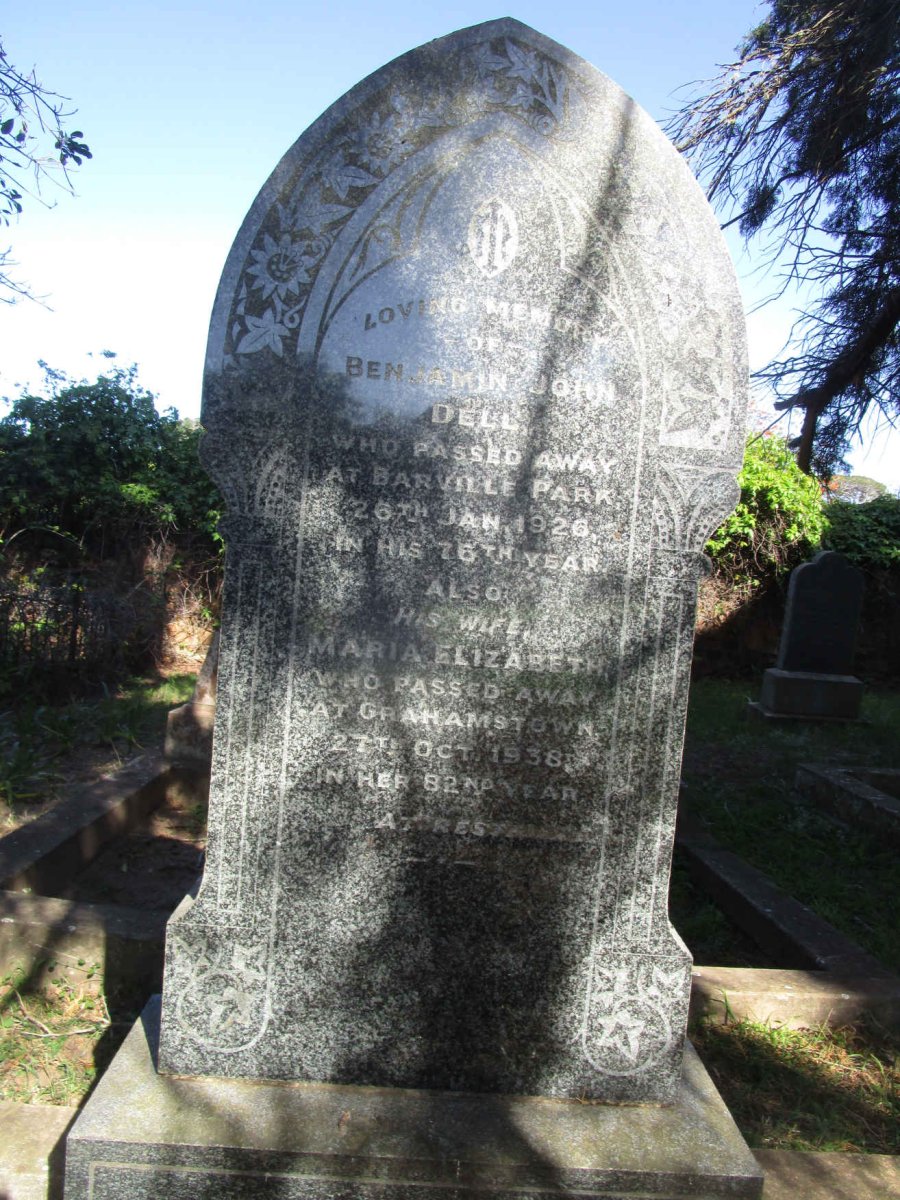 DELL Benjamin John -1926 & Maria Elizabeth -1938