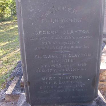 CLAYTON George -1867 &amp; Elizabeth -1868 :: CLAYTON Mary -1847