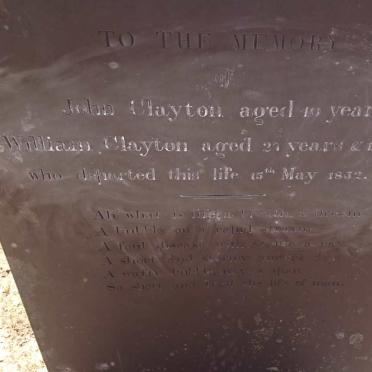 CLAYTON John -1852:: CLAYTON William -1852