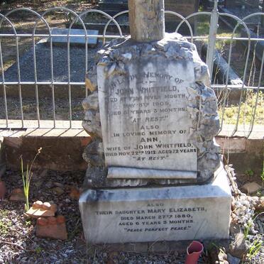 WHITFIELD John -1909 &amp; Ann -1912 :: WHITFIELD Mary Elizabeth -1880