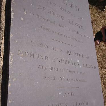 LLOYD George -1849 :: LLOYD Edmund Fredrick -1843 :: LLOYD James -1833 