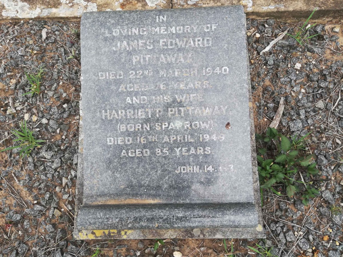PITTAWAY James Edward -1940 & Harriett SPARROW -1949