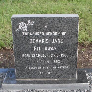 PITTAWAY Demaris Jane nee SAMUEL 1908-1992