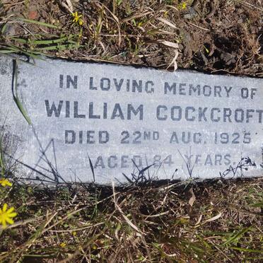 COCKCROFT William -1925