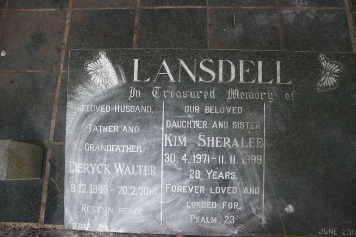 LANDSDELL Deryck Walter 1943-2013 :: LANDSDELL Kim Sheralee 1971-1999