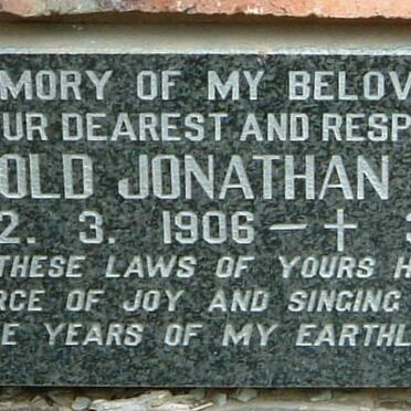 BRADFIELD Harold Jonathan 1906-1992