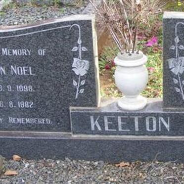 KEETON Vivian Noel 1898-1982 &amp; Retha Millicent Mary KEETON 1914-1985