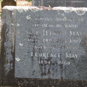 MAY G.E. -1957 &amp; Florence May 1894-1968