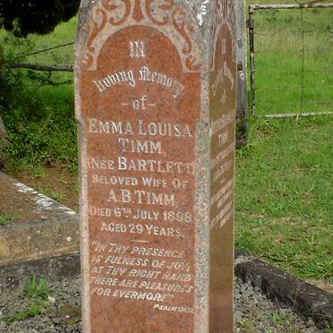 TIMM Emma Louisa nee BARTLETT -1898