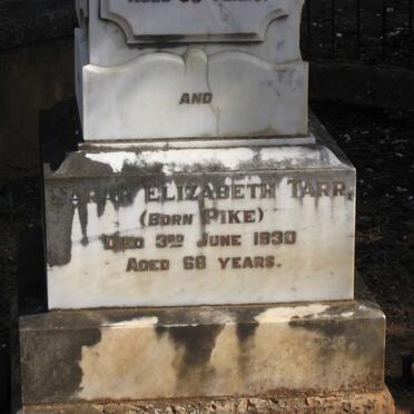 TARR Sarah Elizabeth nee PIKE -1930