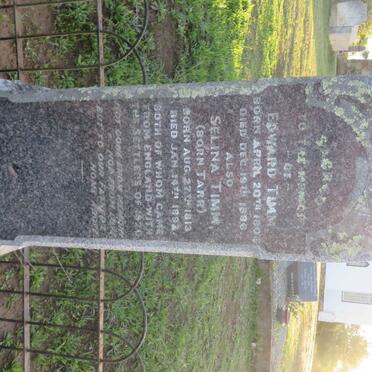 TIMM Edward 1806-1886 &amp; Selina TARR 1813-1893