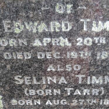 TIMM Edward 1806-1886 &amp; Selina TARR 1813-1893