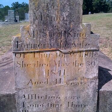 WHITTLE Sarah nee KING -1841 