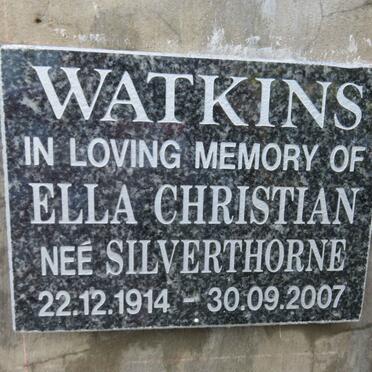 WATKINS Ella Christian nee SILVERTHORNE 1914-2007