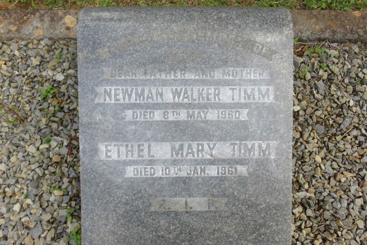 TIMM Newman Walker -1960 &amp; Ethel Mary -1961