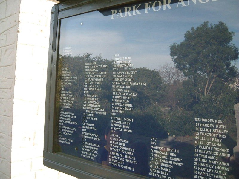3. Park for Angels - cemetery list