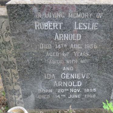 ARNOLD Robert Leslie -1956 &amp; Ida Genieve 1895-1968